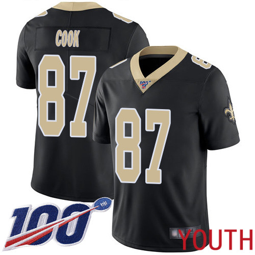 New Orleans Saints Limited Black Youth Jared Cook Home Jersey NFL Football #87 100th Season Vapor Untouchable Jersey->women nfl jersey->Women Jersey